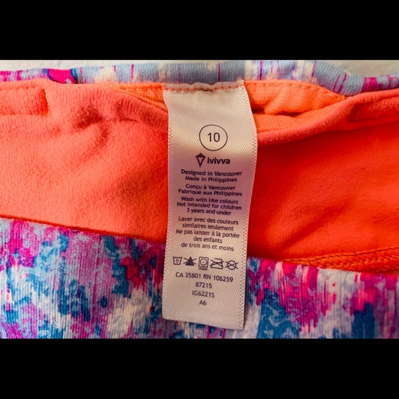 Lululemon- ivivva Rhythmic Crop Size 10 - Picture 3 of 3